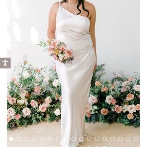 REVELRY Jade Satin Dress